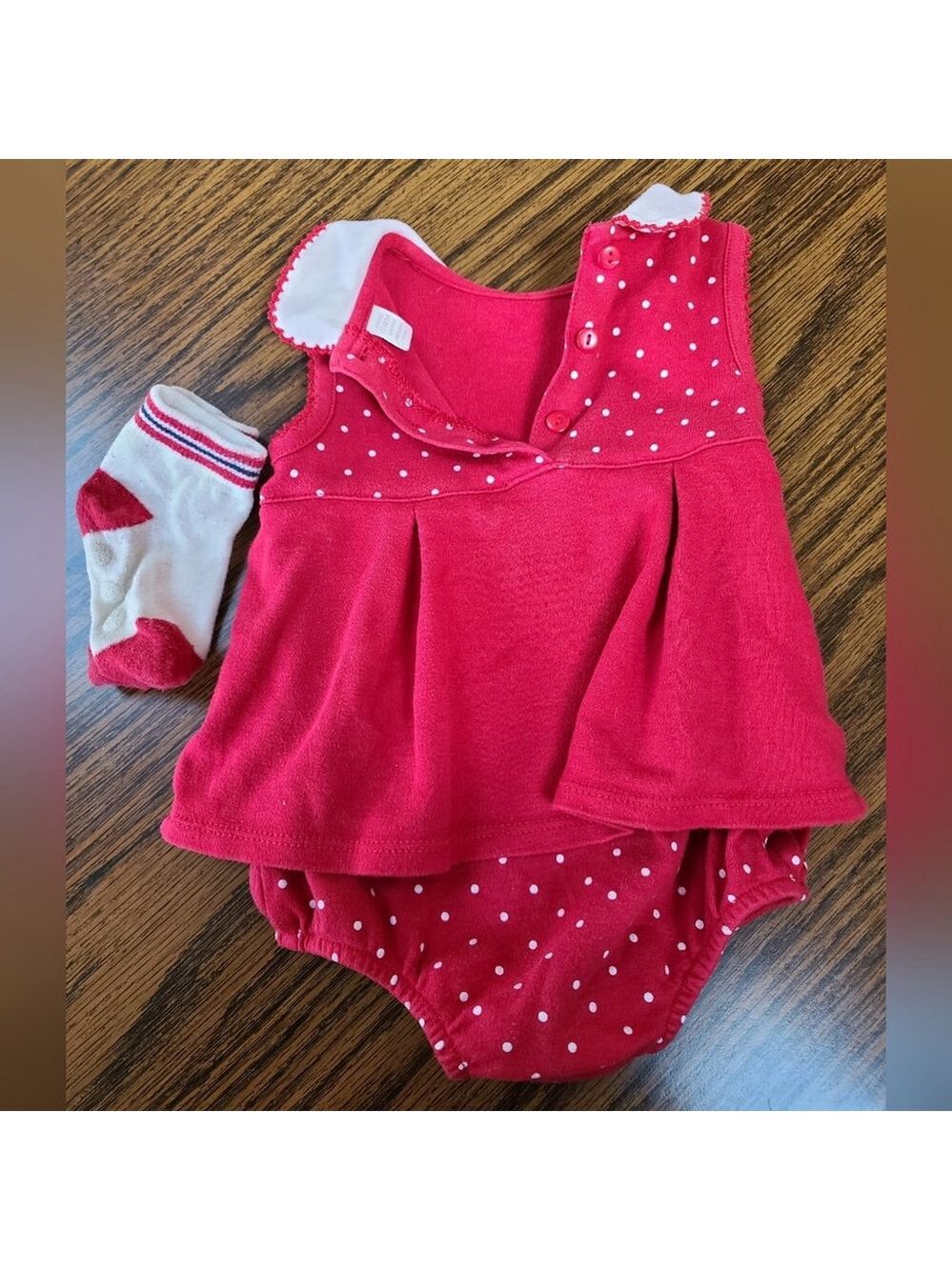 6-9M First Impressions Polka Dot Bodysuit Baby Girl Sleeveless - Picture 7 of 9
